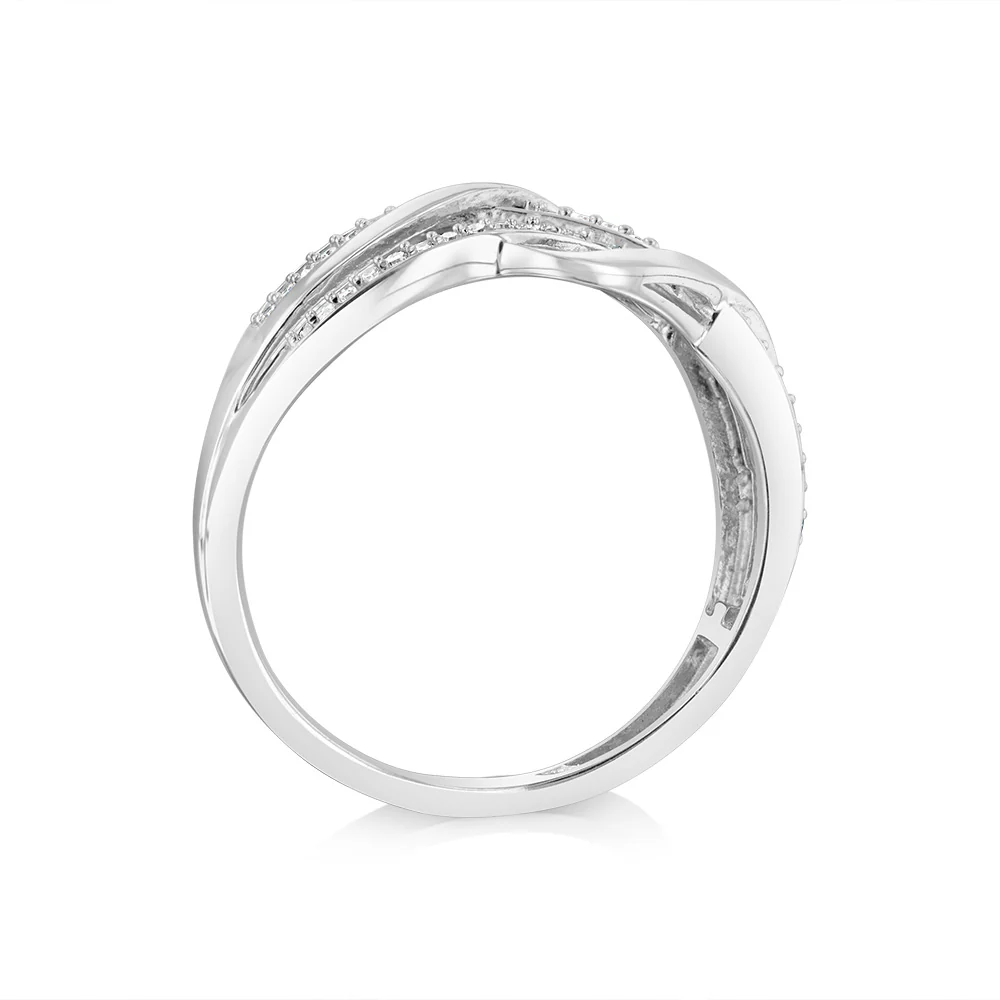Luminesce Lab Grown 1/10 Carat Diamond Ring in Sterling Silver - Image 3