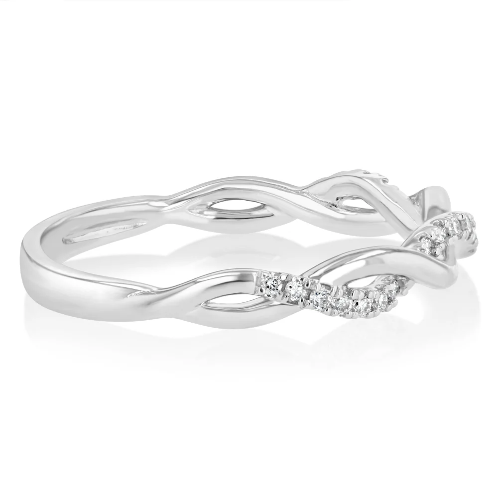 Luminesce Lab Grown 1/10 Carat Diamond Ring in Sterling Silver - Image 2