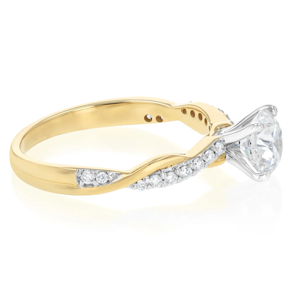 Luminesce Lab Grown 1.10 Carats Diamond Ring in 9ct Yellow Gold - Image 2