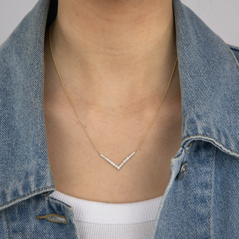 Luminesce Lab Grown 1/2 Carat Diamond 42cm Necklace in 9ct Yellow Gold - Image 2