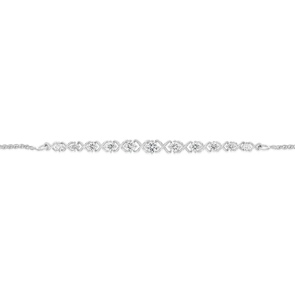 Luminesce Lab Grown 1/2 Carat Diamond Bracelet in Sterling Silver - Image 2