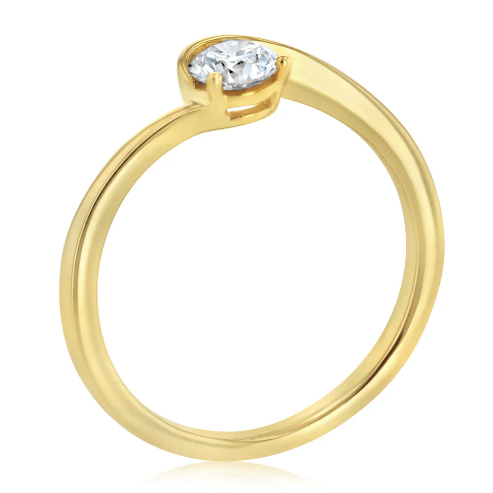 Luminesce Lab Grown 1/2 Carat Diamond Bridal Set Ring in 9ct Yellow Gold - Image 3