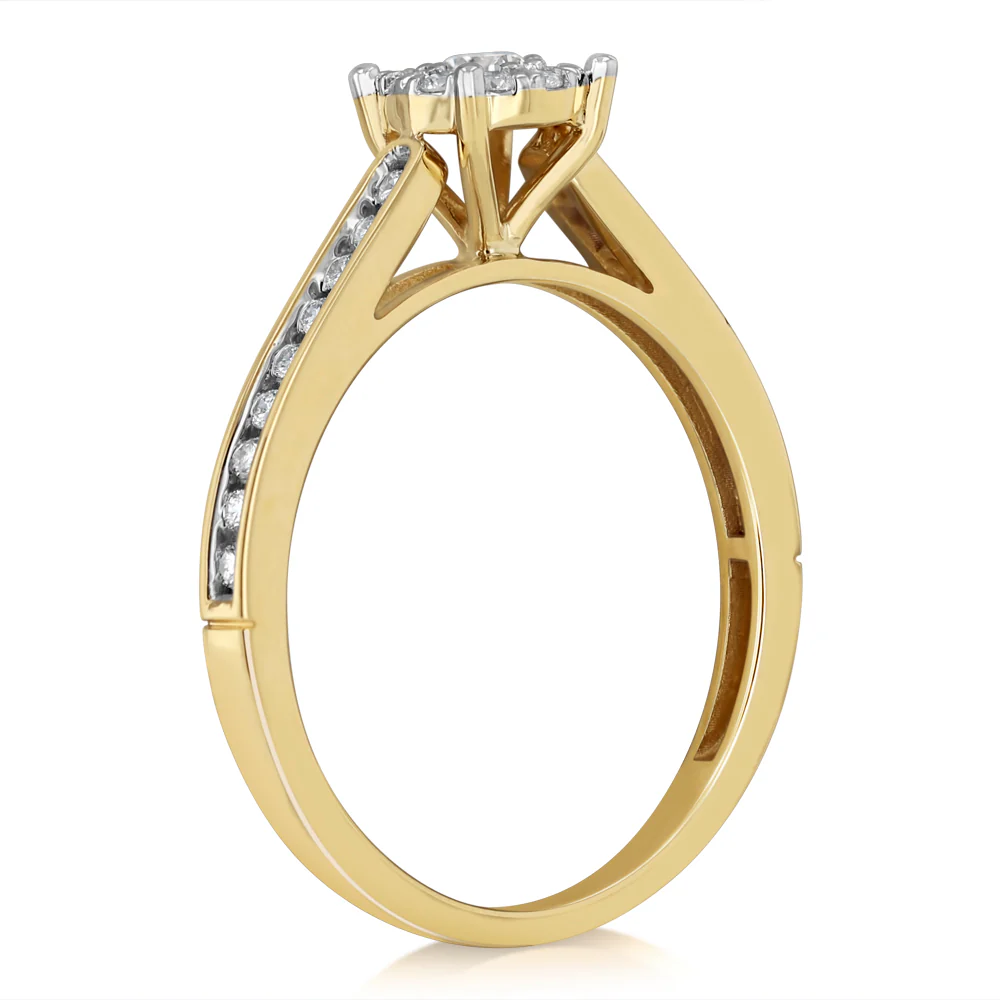 Luminesce Lab Grown 1/2 Carat Diamond Bridal Set Ring in 9ct Yellow Gold - Image 3