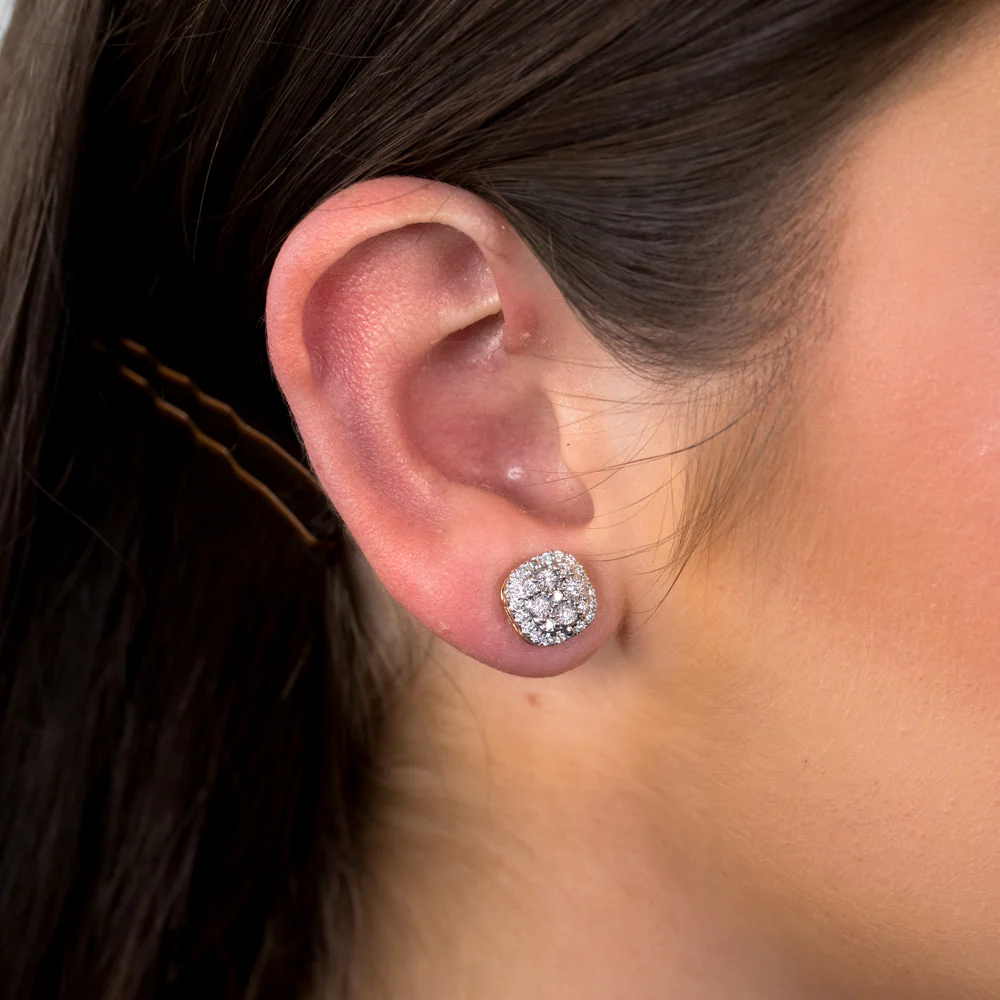 Luminesce Lab Grown 1/2 Carat Diamond Earrings in 9ct Yellow Gold - Image 2
