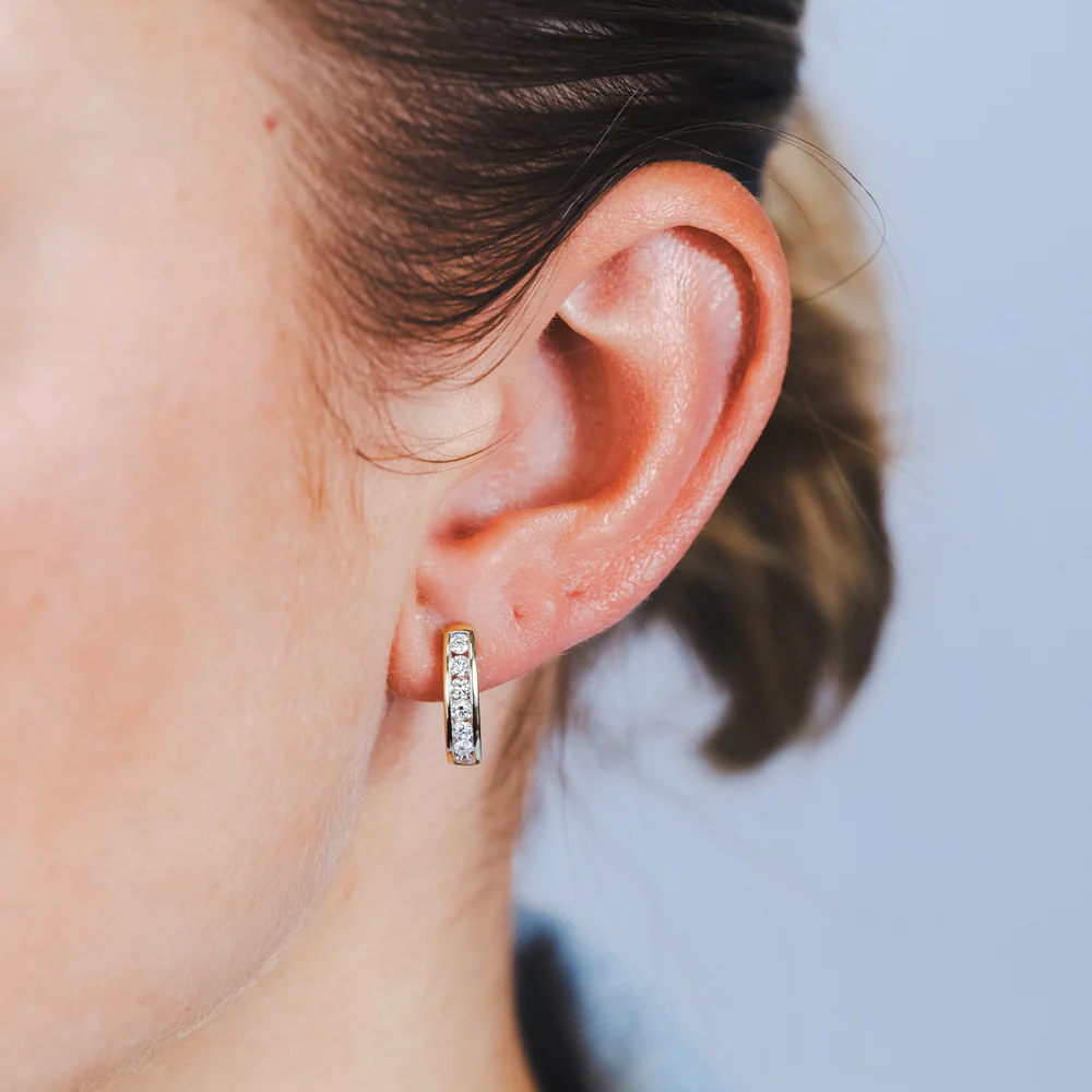 Luminesce Lab Grown 1/2 Carat Diamond Hoop Earring in 9ct Yellow Gold - Image 2