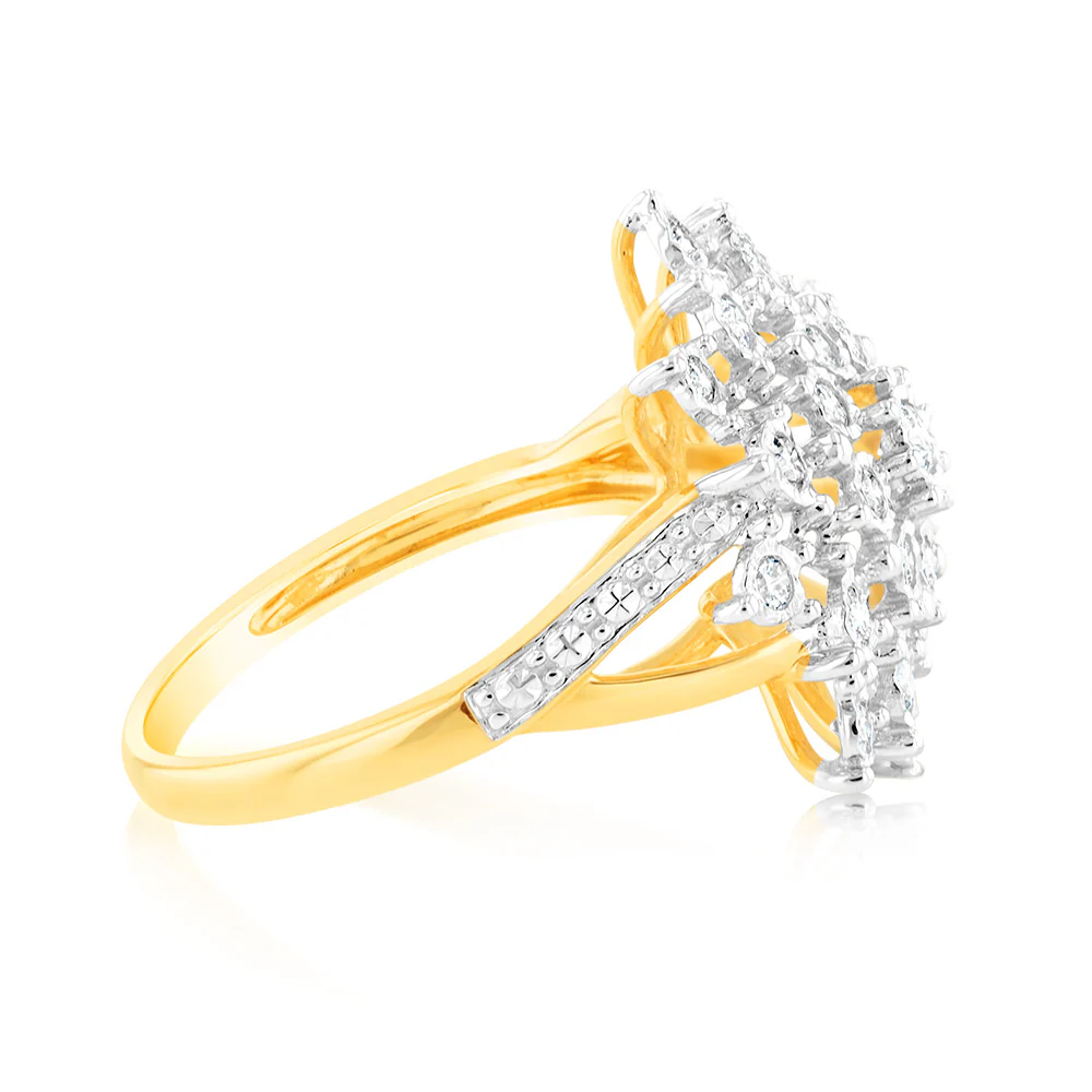 Luminesce Lab Grown 1/2 Carat Diamond Ring in 9ct Yellow Gold - Image 2