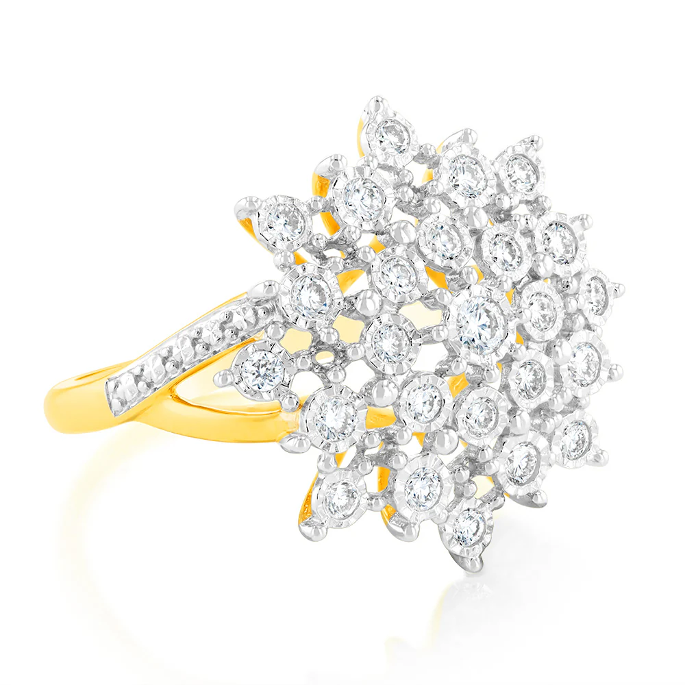 Luminesce Lab Grown 1/2 Carat Diamond Ring in 9ct Yellow Gold - Image 4