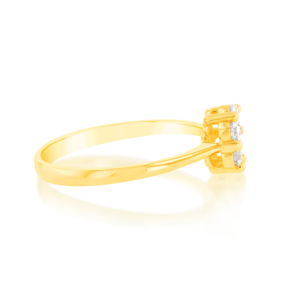 Luminesce Lab Grown 1/2 Carat Diamond Ring in 9ct Yellow Gold - Image 2
