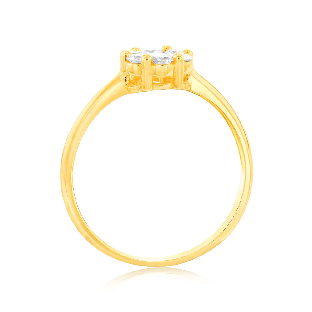 Luminesce Lab Grown 1/2 Carat Diamond Ring in 9ct Yellow Gold - Image 3