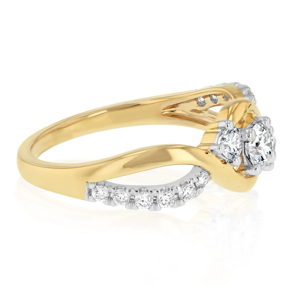 Luminesce Lab Grown 1/2 Carat Diamond Ring in 9ct Yellow Gold - Image 2