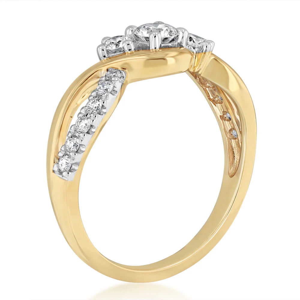 Luminesce Lab Grown 1/2 Carat Diamond Ring in 9ct Yellow Gold - Image 3
