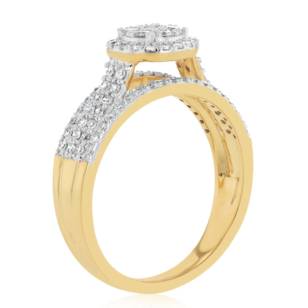 Luminesce Lab Grown 1/2 Carat Diamond Ring in 9ct Yellow Gold - Image 3