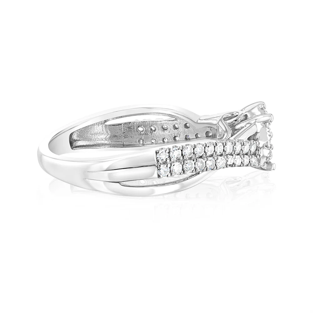 Luminesce Lab Grown 1/2 Carat Diamond Ring in Sterling Silver - Image 2