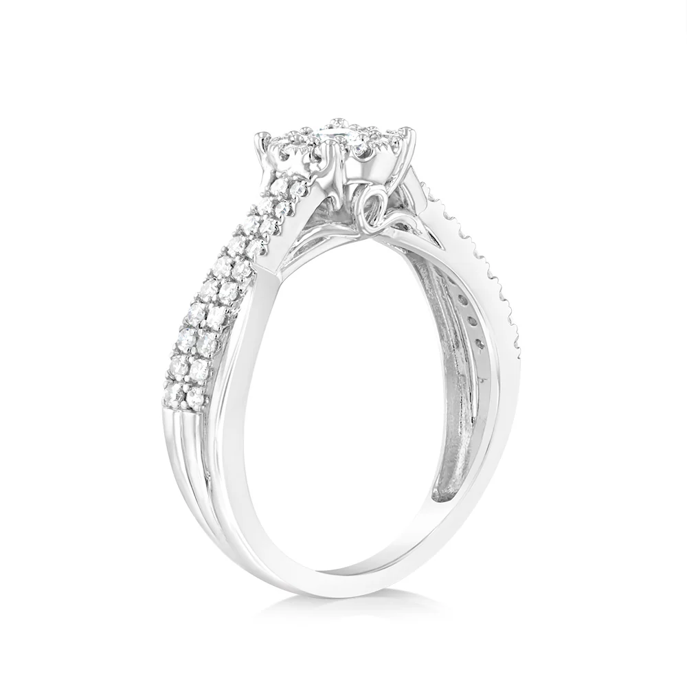 Luminesce Lab Grown 1/2 Carat Diamond Ring in Sterling Silver - Image 3