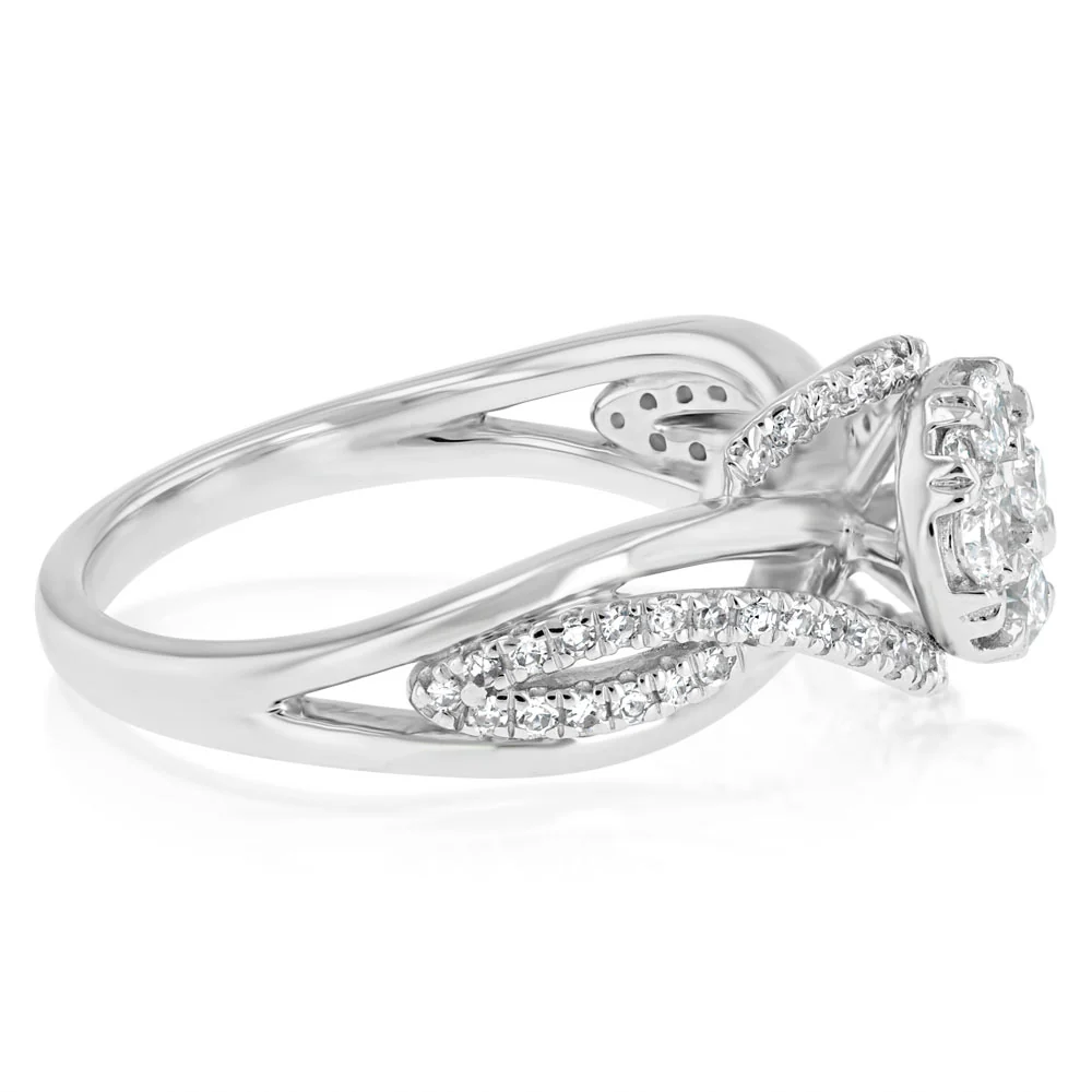 Luminesce Lab Grown 1/2 Carat Diamond Ring in Sterling Silver - Image 2
