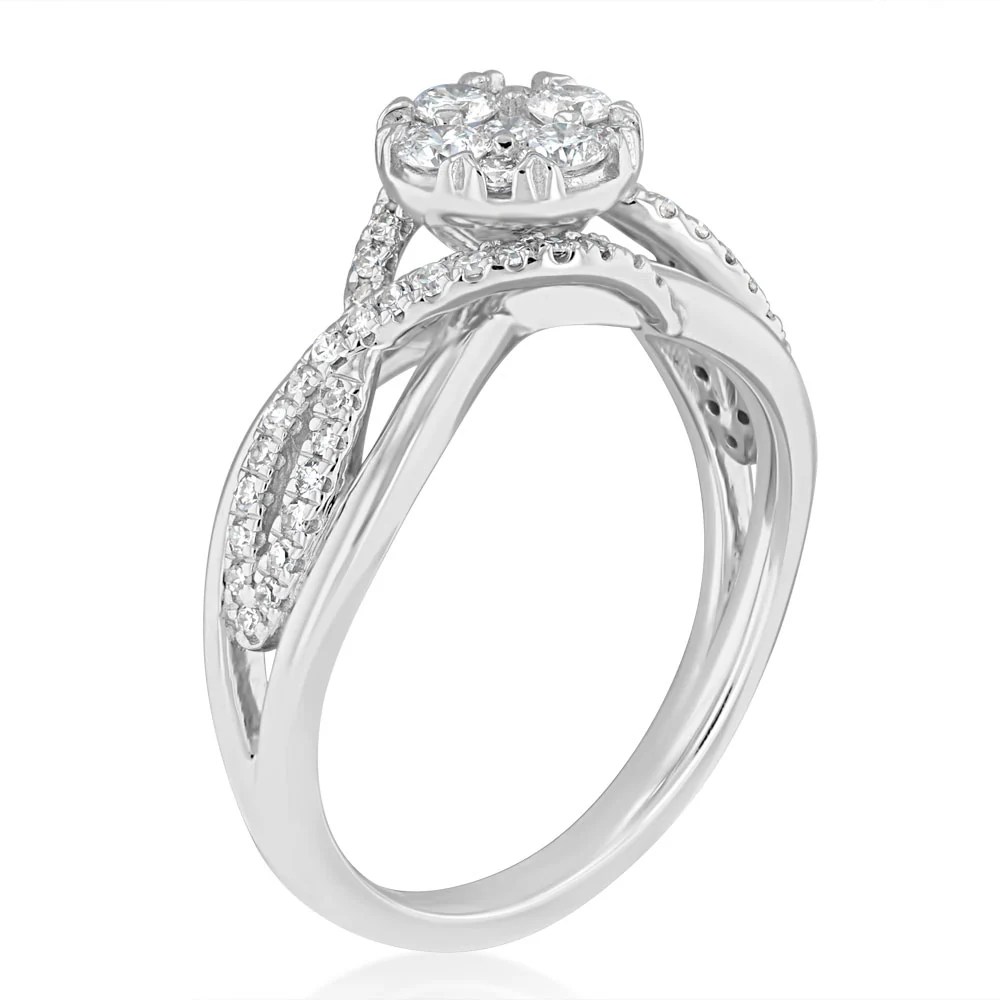 Luminesce Lab Grown 1/2 Carat Diamond Ring in Sterling Silver - Image 3