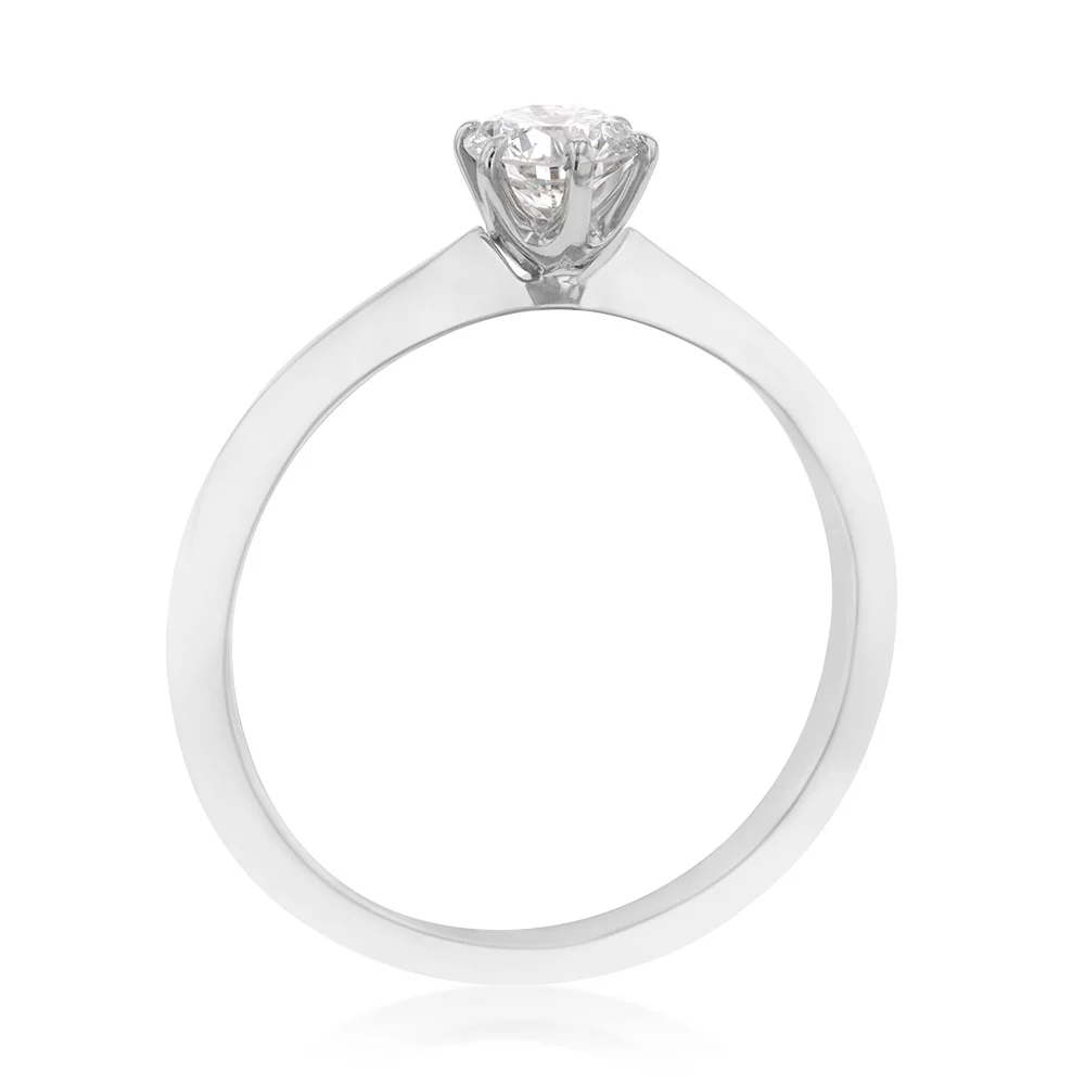 Luminesce Lab Grown 1/2 Carat Diamond Solitaire Ring set in 14ct White Gold - Image 2