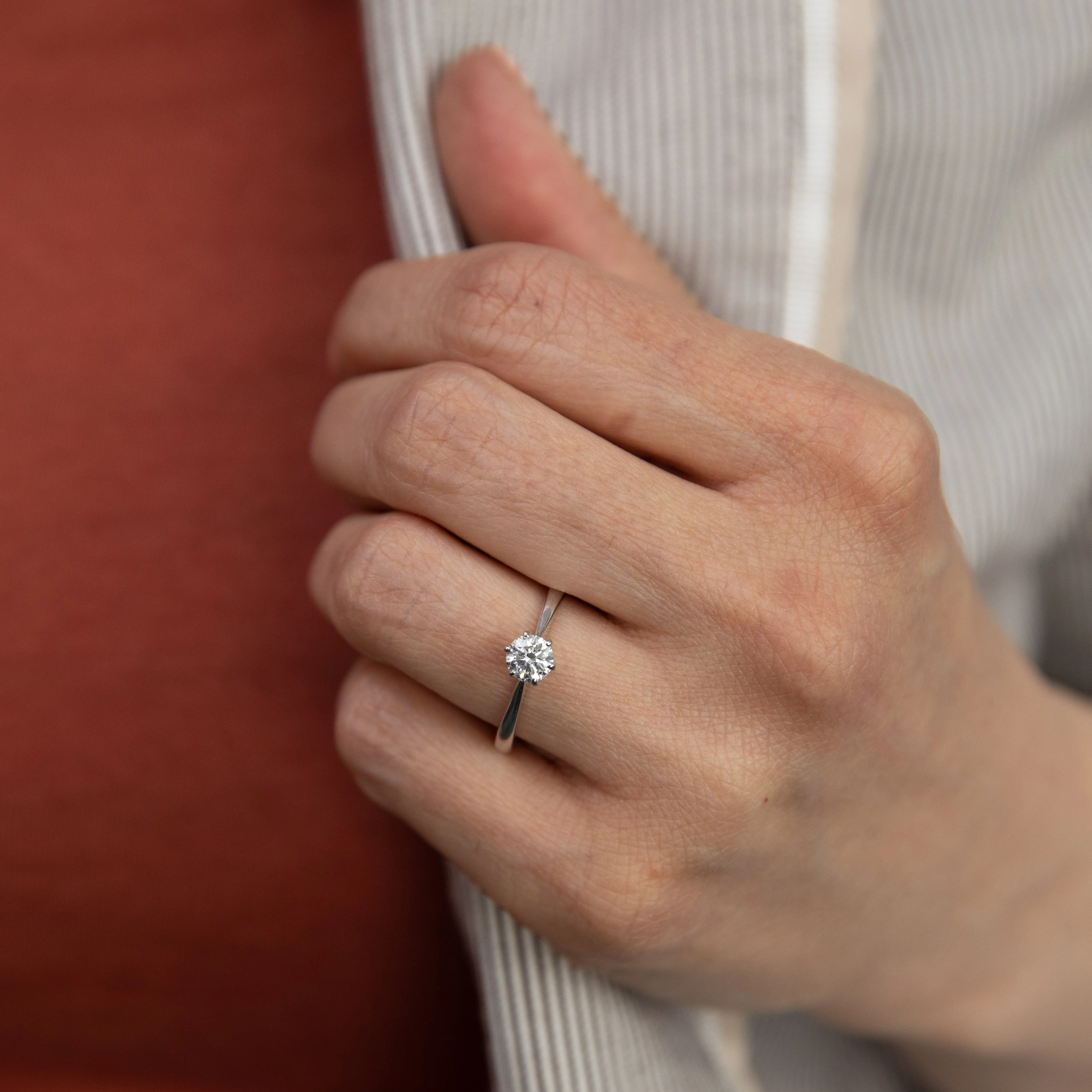 Luminesce Lab Grown 1/2 Carat Diamond Solitaire Ring set in 14ct White Gold - Image 3