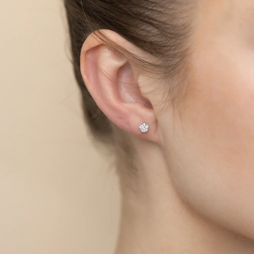 Luminesce Lab Grown 1/2 Carat Diamond Stud Earring in Platinum - Image 2