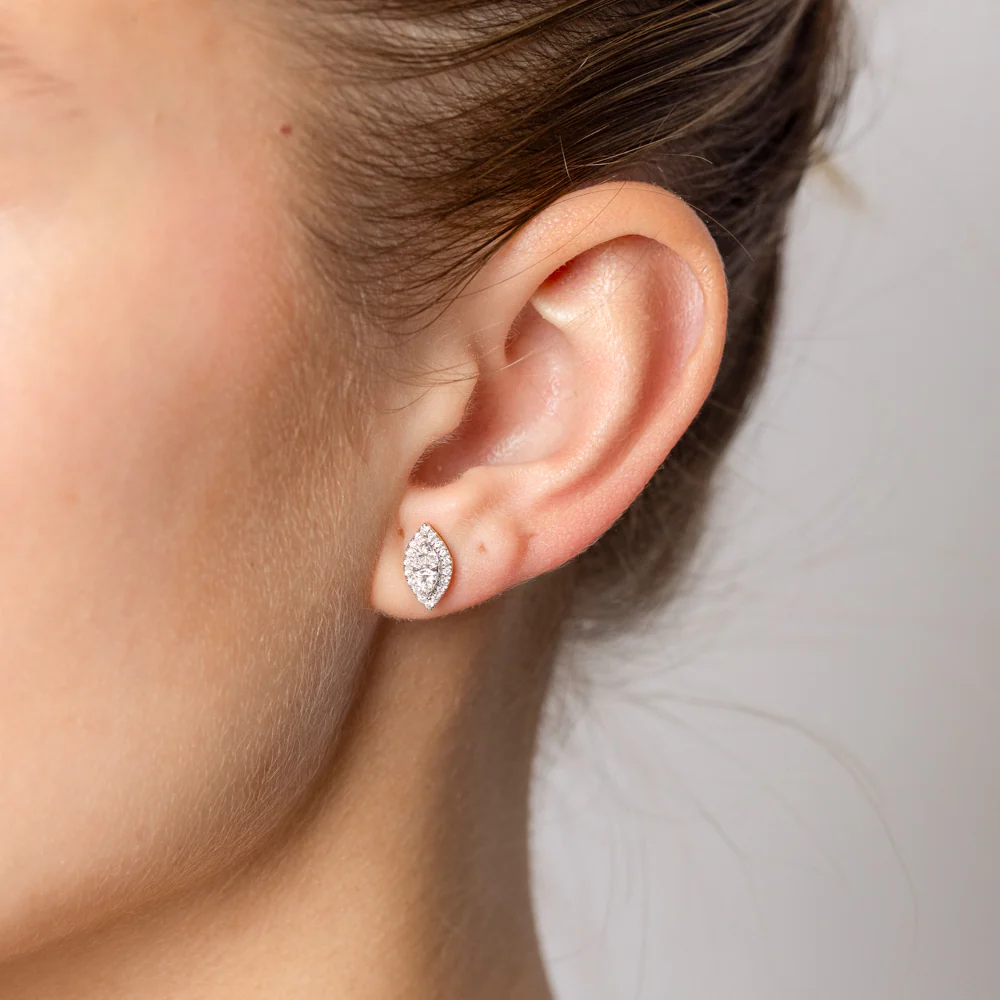 Luminesce Lab Grown 1/2 Carat Diamond Stud Earrings in 9ct Yellow Gold - Image 2