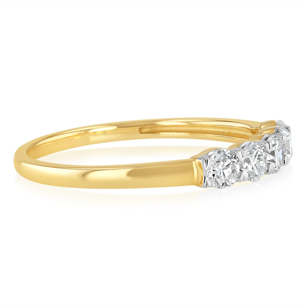 Luminesce Lab Grown 1/2 Carat Eternity Ring in 9ct Yellow Gold - Image 2