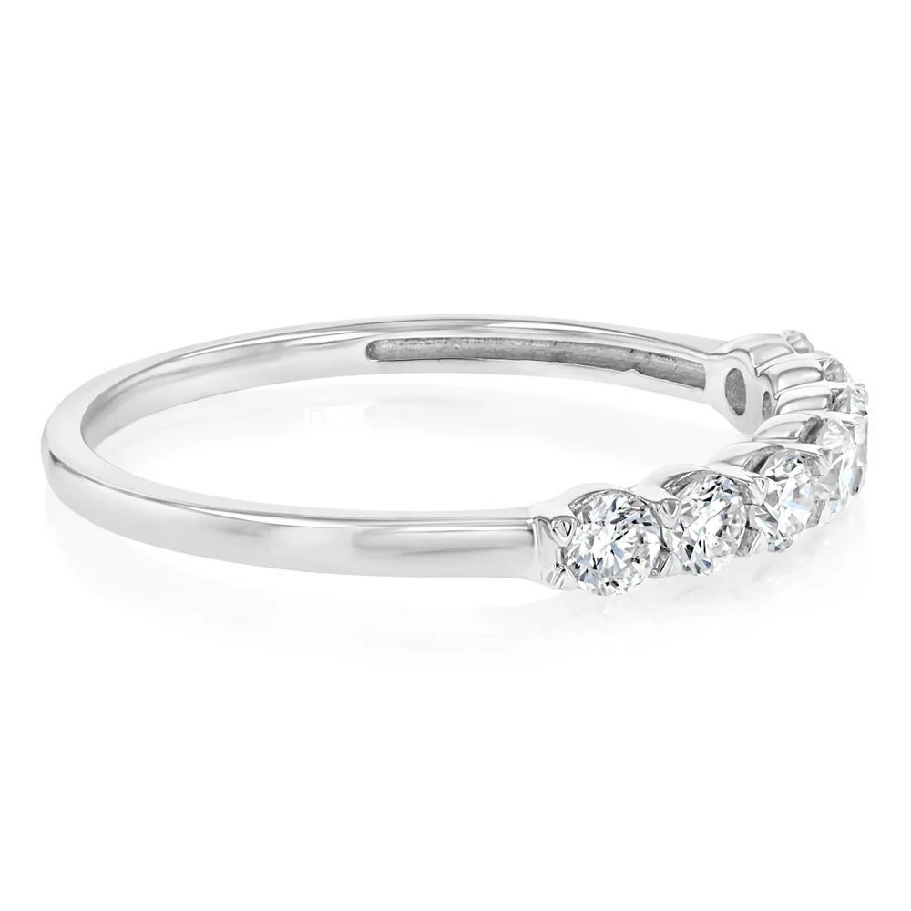 Luminesce Lab Grown 1/2 Carat Eternity Ring in Sterling Silver - Image 2