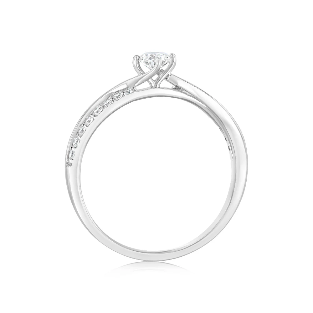 Luminesce Lab Grown 1/2 Carat Ring 9ct White Gold - Image 3