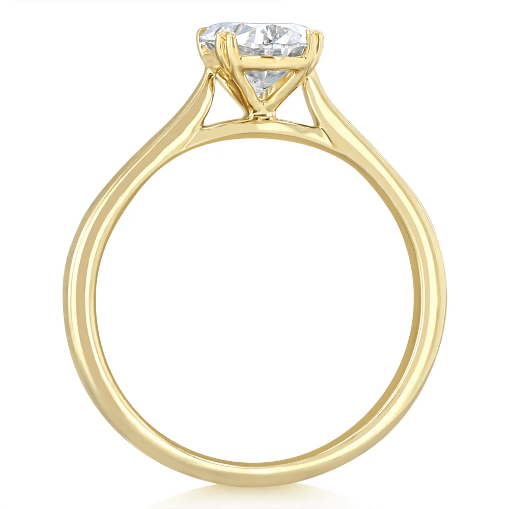 Luminesce Lab Grown 1.20 Carat Diamond Solitaire Oval Ring in 9ct Yellow Gold - Image 3