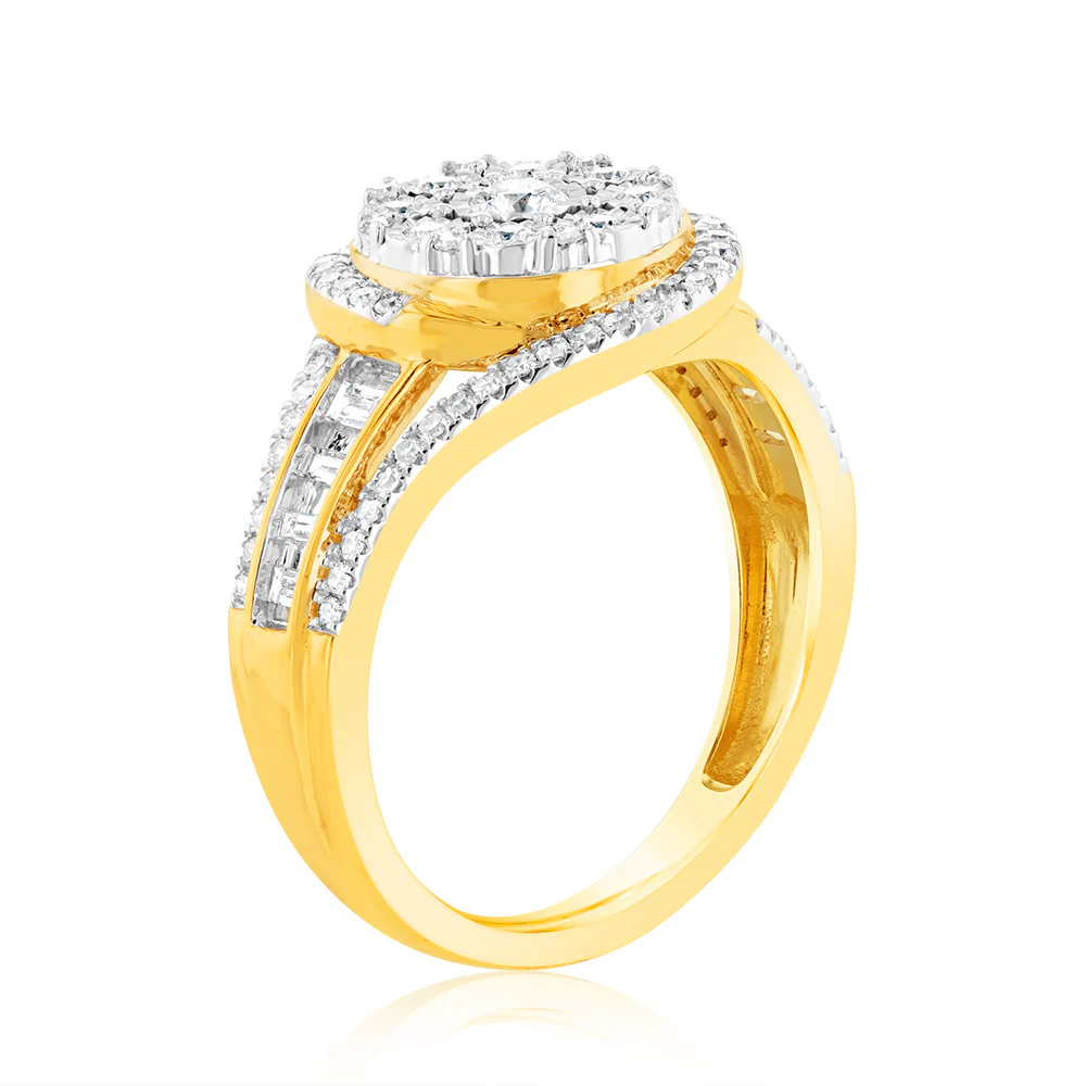 Luminesce Lab Grown 1/2Carat Diamond Ring in 9ct Yellow Gold - Image 3