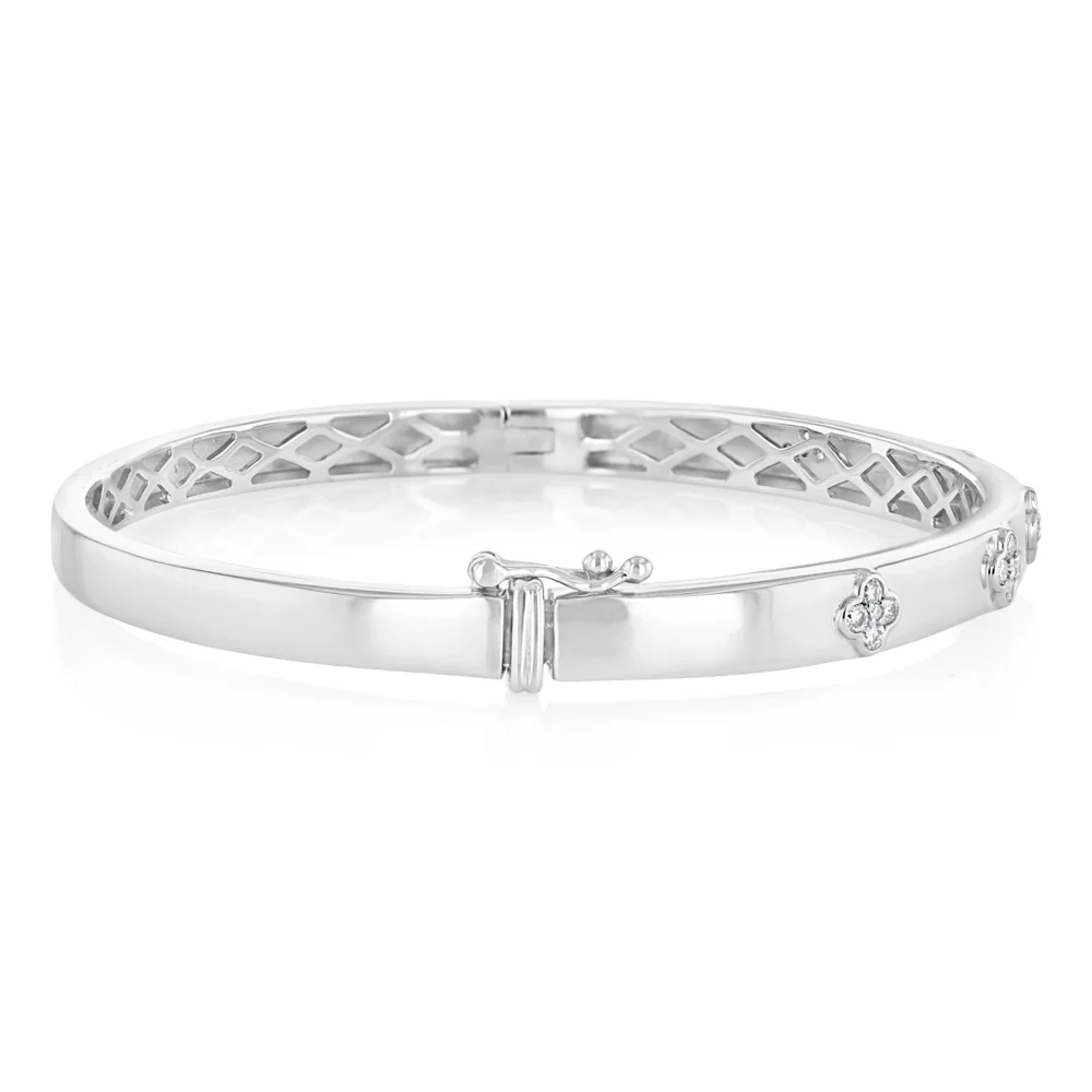 Luminesce Lab Grown 1/3 Carat Diamond Bangle in Sterling Silver - Image 2