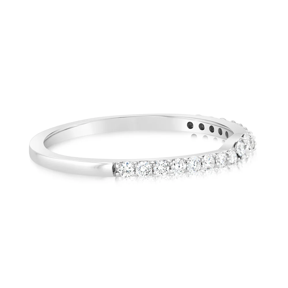 Luminesce Lab Grown 1/3 Carat Diamond Eternity Curve in 18ct White Gold - Image 2