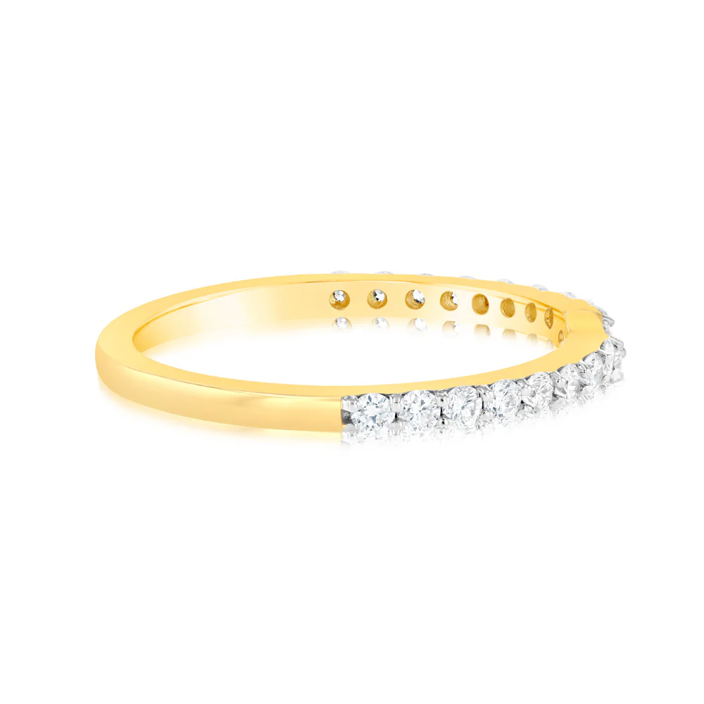 Luminesce Lab Grown 1/3 Carat Diamond Eternity Curve in 18ct Yellow Gold - Image 2