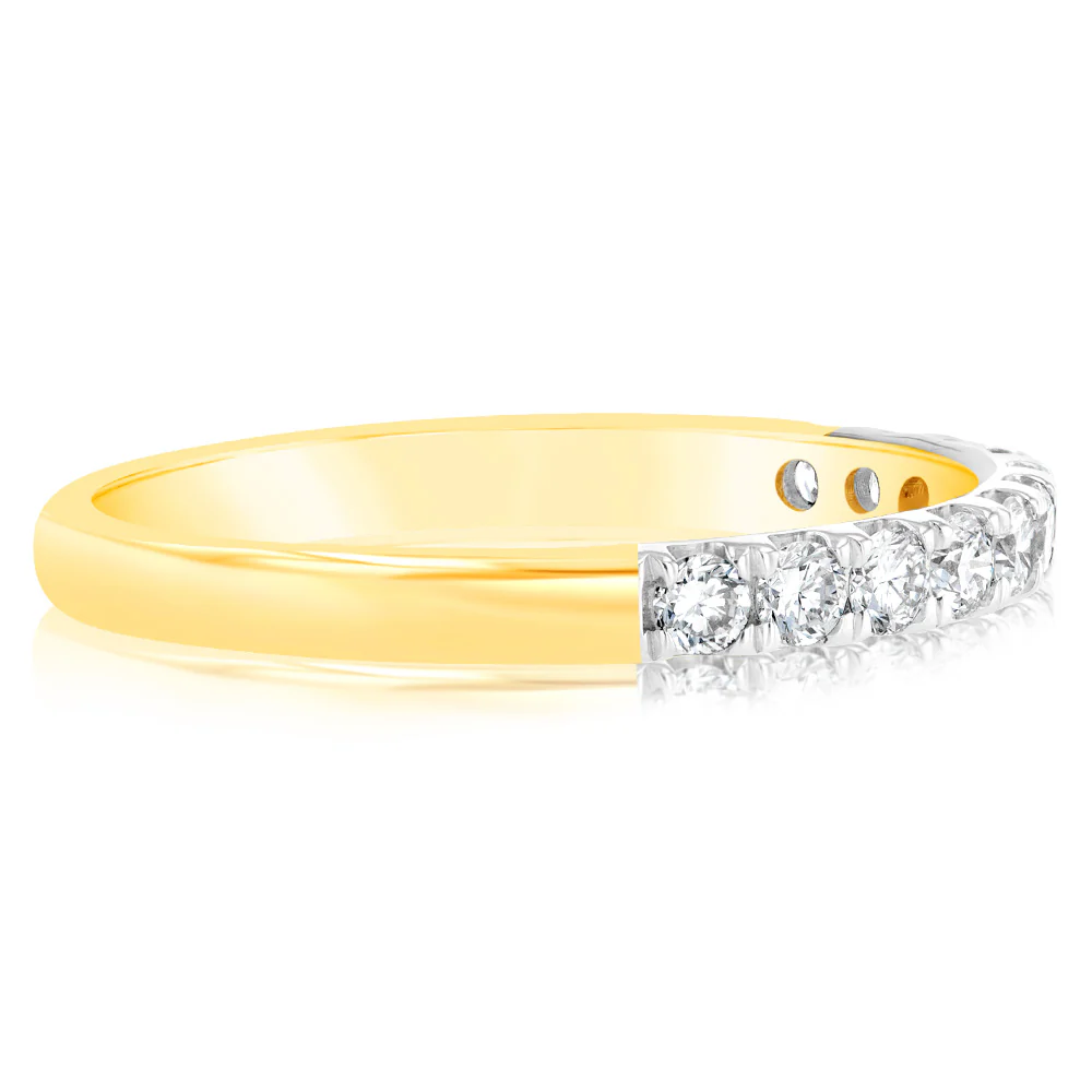 Luminesce Lab Grown 1/3 Carat Diamond Eternity Ring in 9ct Yellow Gold - Image 2