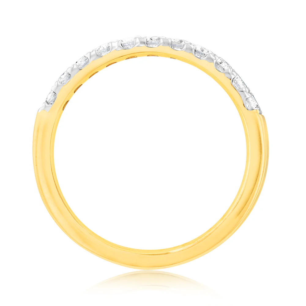 Luminesce Lab Grown 1/3 Carat Diamond Eternity Ring in 9ct Yellow Gold - Image 4