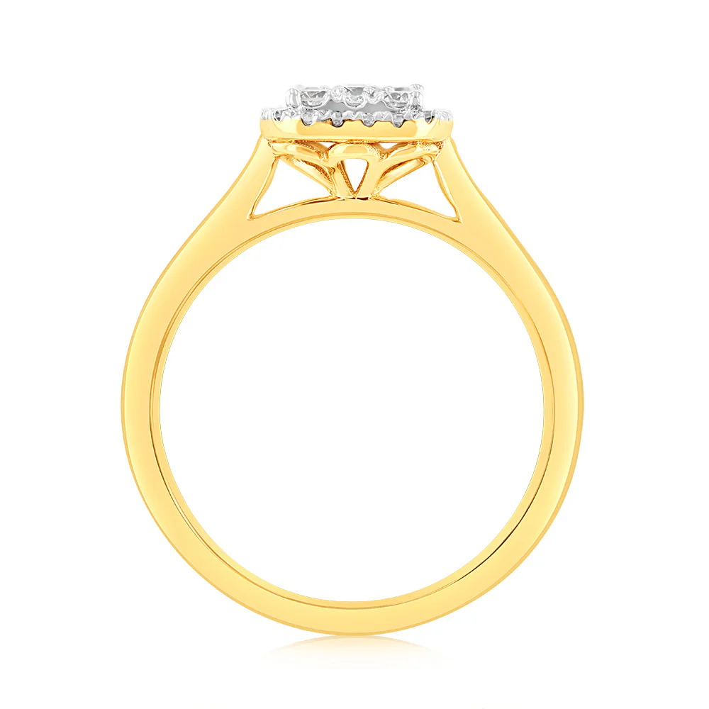 Luminesce Lab Grown 1/3 Carat Diamond Ring in 9ct Yellow Gold - Image 4