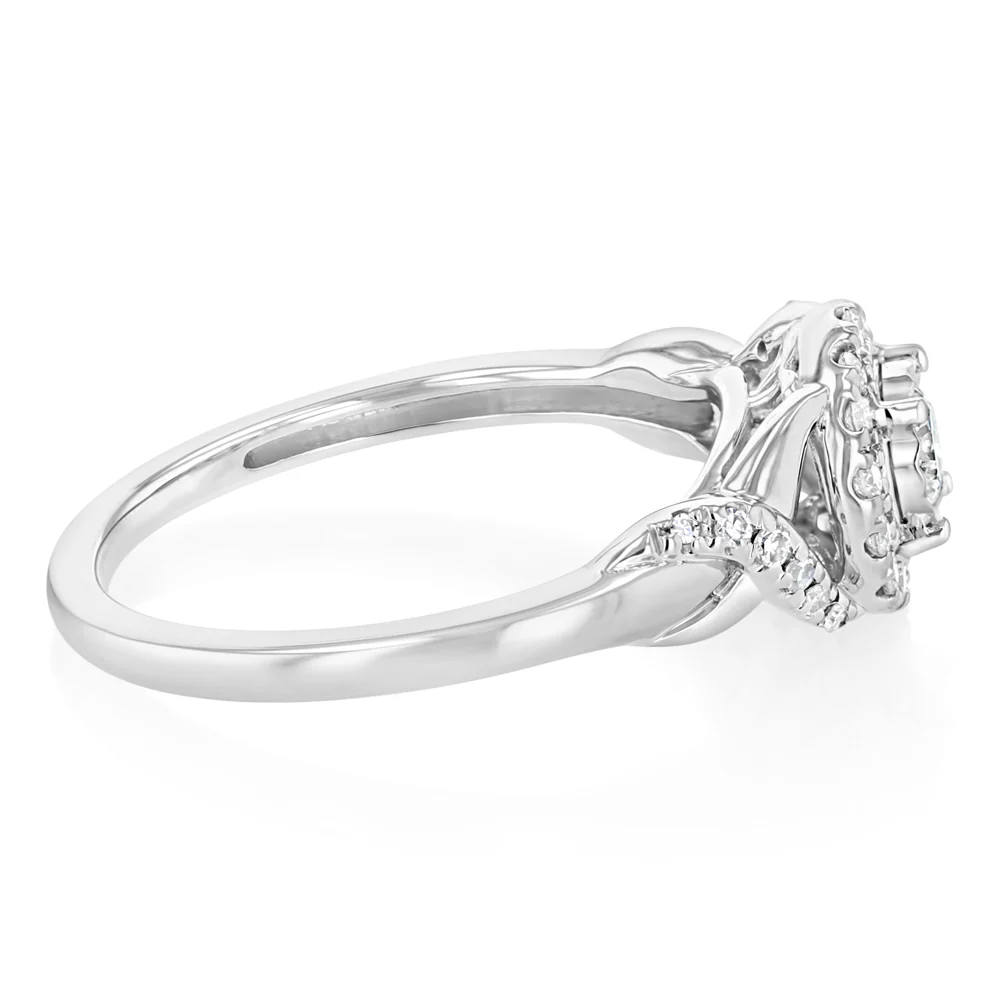 Luminesce Lab Grown 1/3 Carat Diamond Ring in Sterling Silver - Image 2