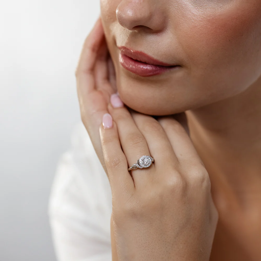 Luminesce Lab Grown 1/3 Carat Diamond Ring in Sterling Silver - Image 3