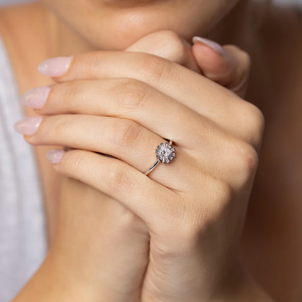 Luminesce Lab Grown 1/3 Carat Princess and Taper Cut Diamond Ring in 9ct Yellow Gold - Image 5
