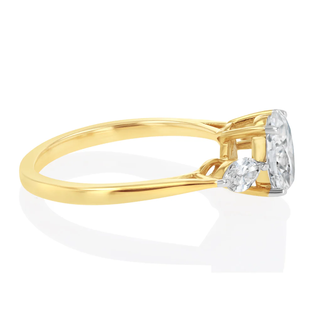 Luminesce Lab Grown 1.32 Carat Diamond Ring in 9ct Yellow Gold - Image 2