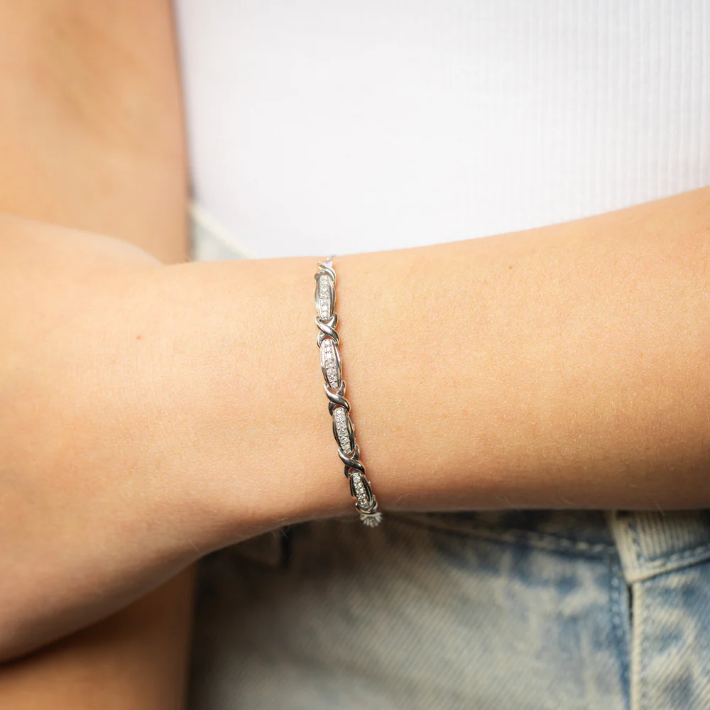 Luminesce Lab Grown 1/4 Carat Diamond Bracelet in Sterling Silver - Image 4
