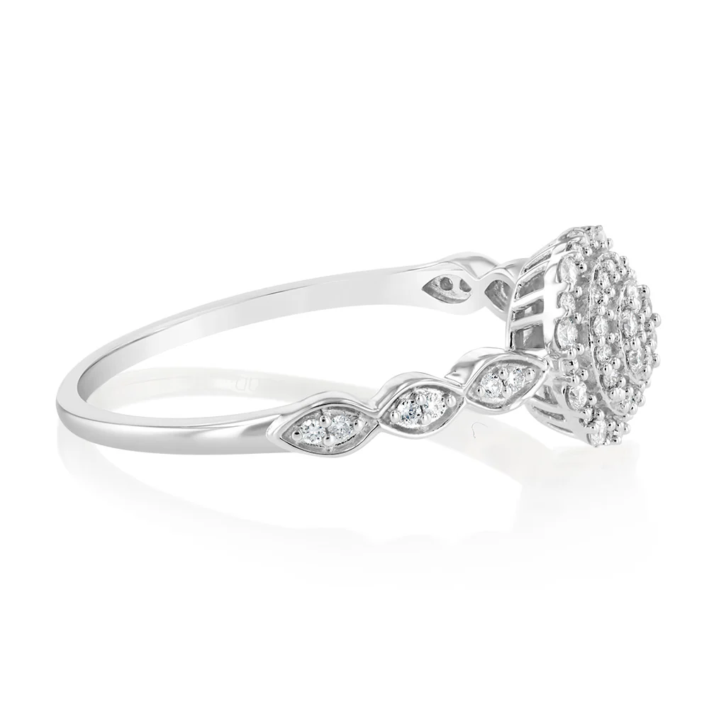 Luminesce Lab Grown 1/4 Carat Diamond Dress Ring in Sterling Silver - Image 2