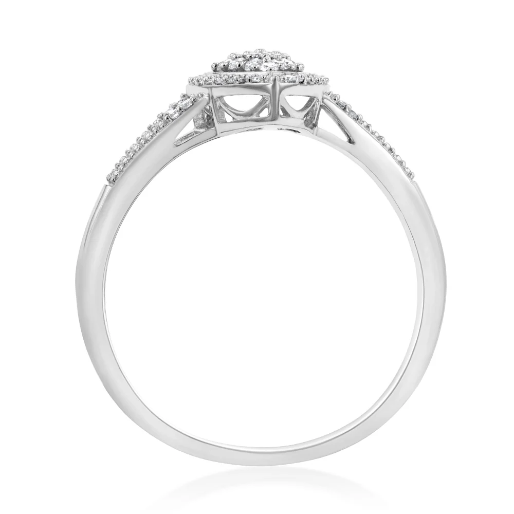 Luminesce Lab Grown  1/4 Carat Diamond Dress Ring in Sterling Silver - Image 2