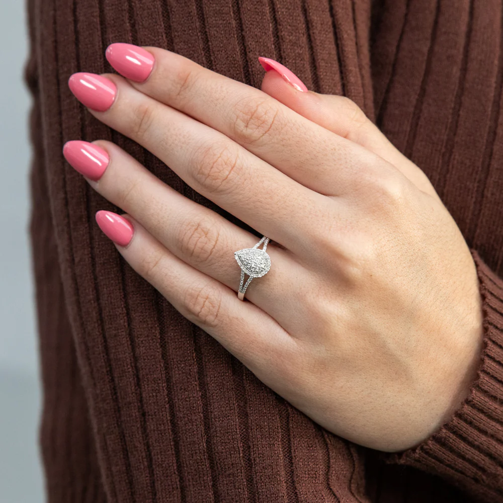 Luminesce Lab Grown  1/4 Carat Diamond Dress Ring in Sterling Silver - Image 3