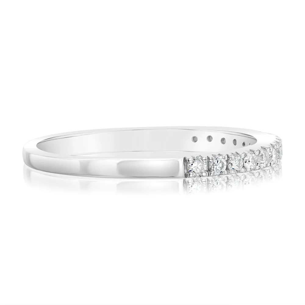 Luminesce Lab Grown 1/4 Carat Diamond Eternity Ring in Sterling Silver - Image 2