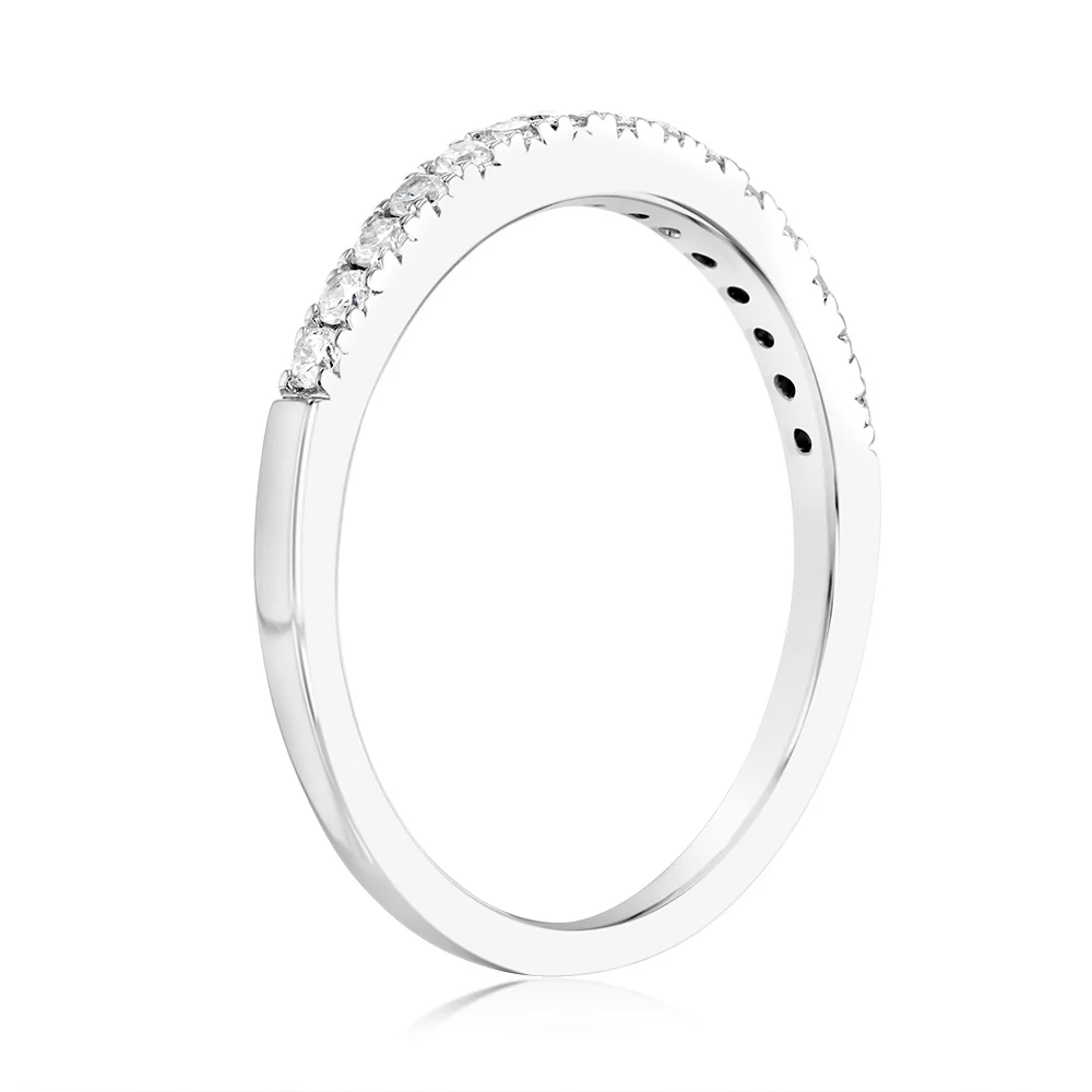 Luminesce Lab Grown 1/4 Carat Diamond Eternity Ring in Sterling Silver - Image 3