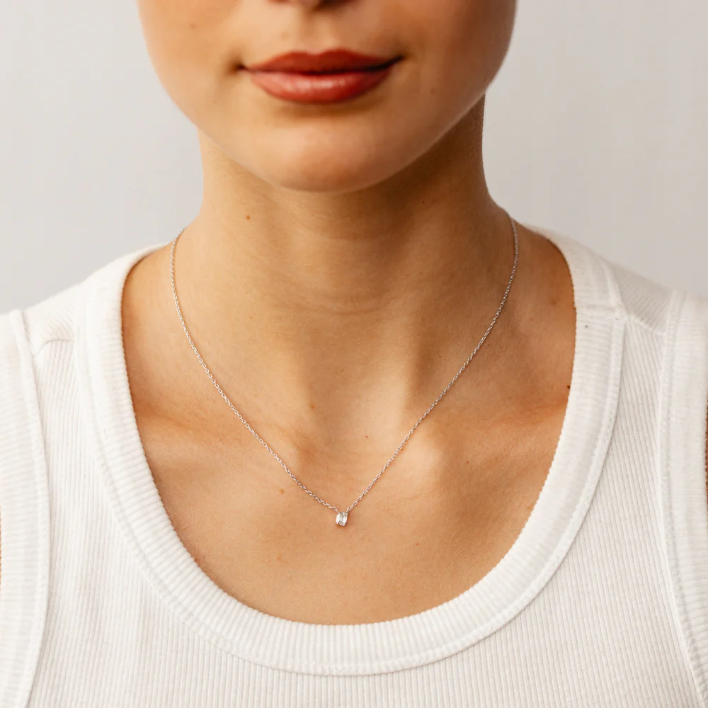 Luminesce Lab Grown 1/4 Carat Diamond Necklace in Sterling Silver - Image 2