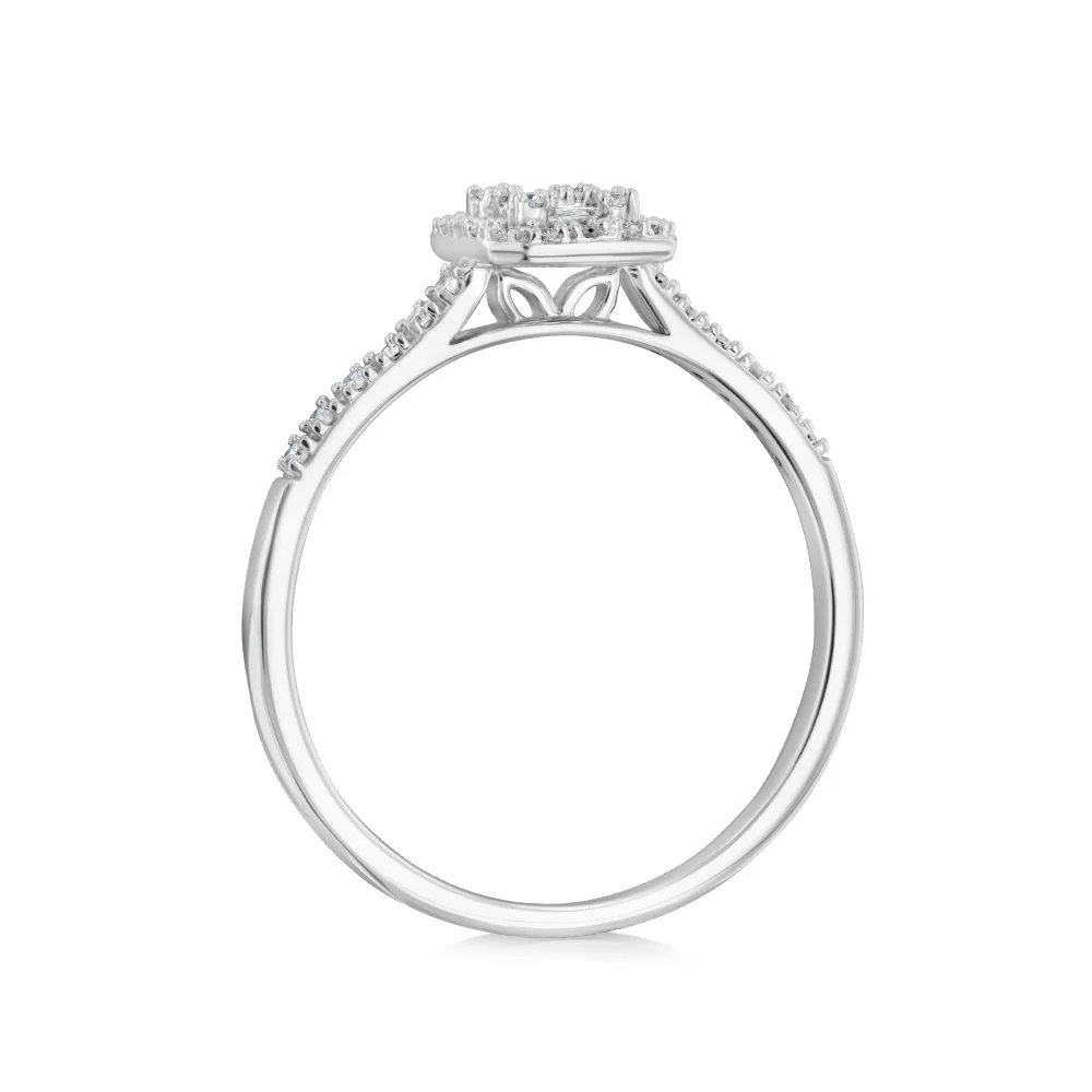 Luminesce Lab Grown 1/4 Carat Diamond Ring in 9ct White Gold - Image 3