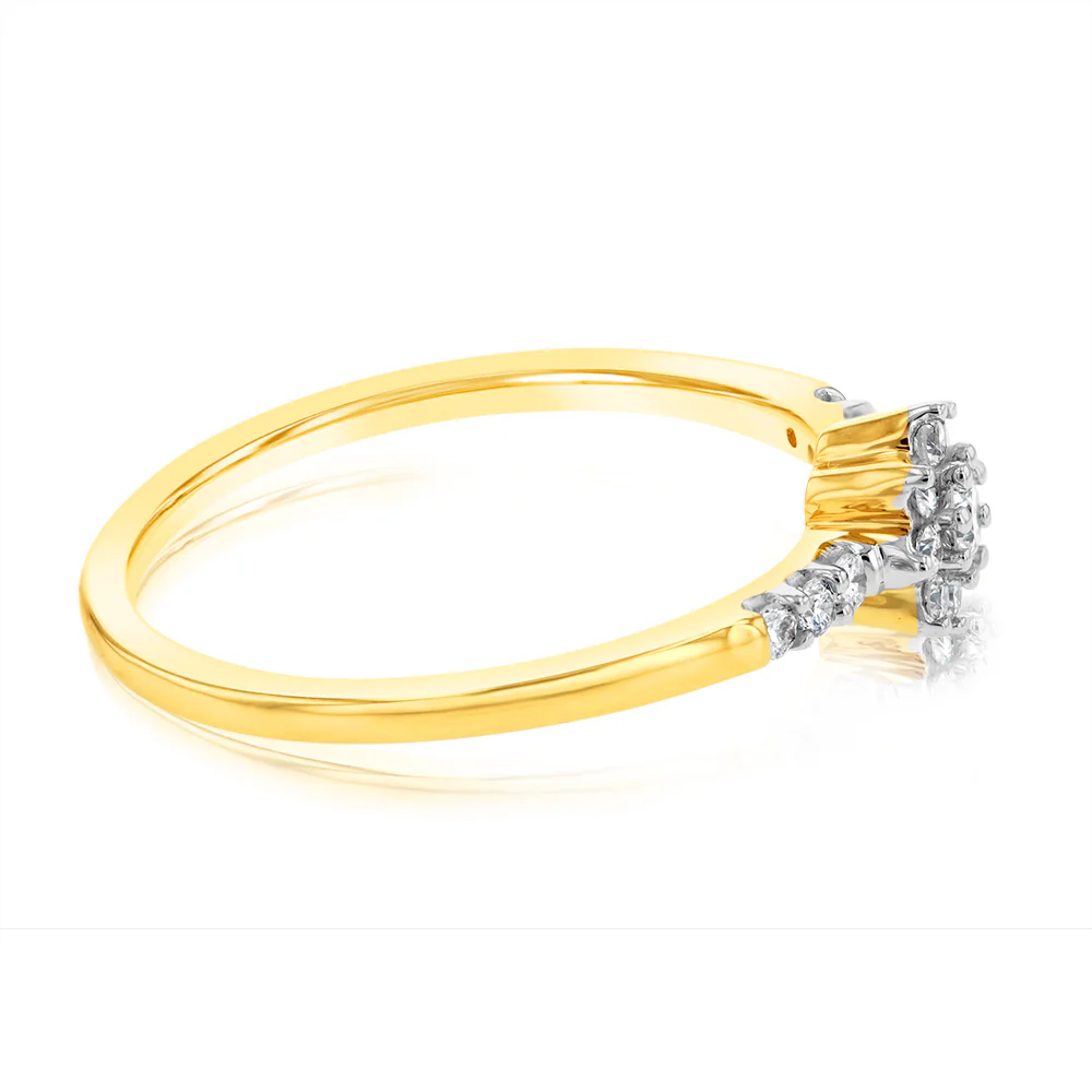 Luminesce Lab Grown 1/4 Carat Diamond Ring in 9ct Yellow Gold - Image 2