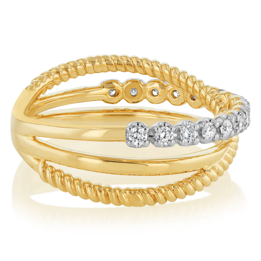 Luminesce Lab Grown 1/4 Carat Diamond Ring in 9ct Yellow Gold - Image 2
