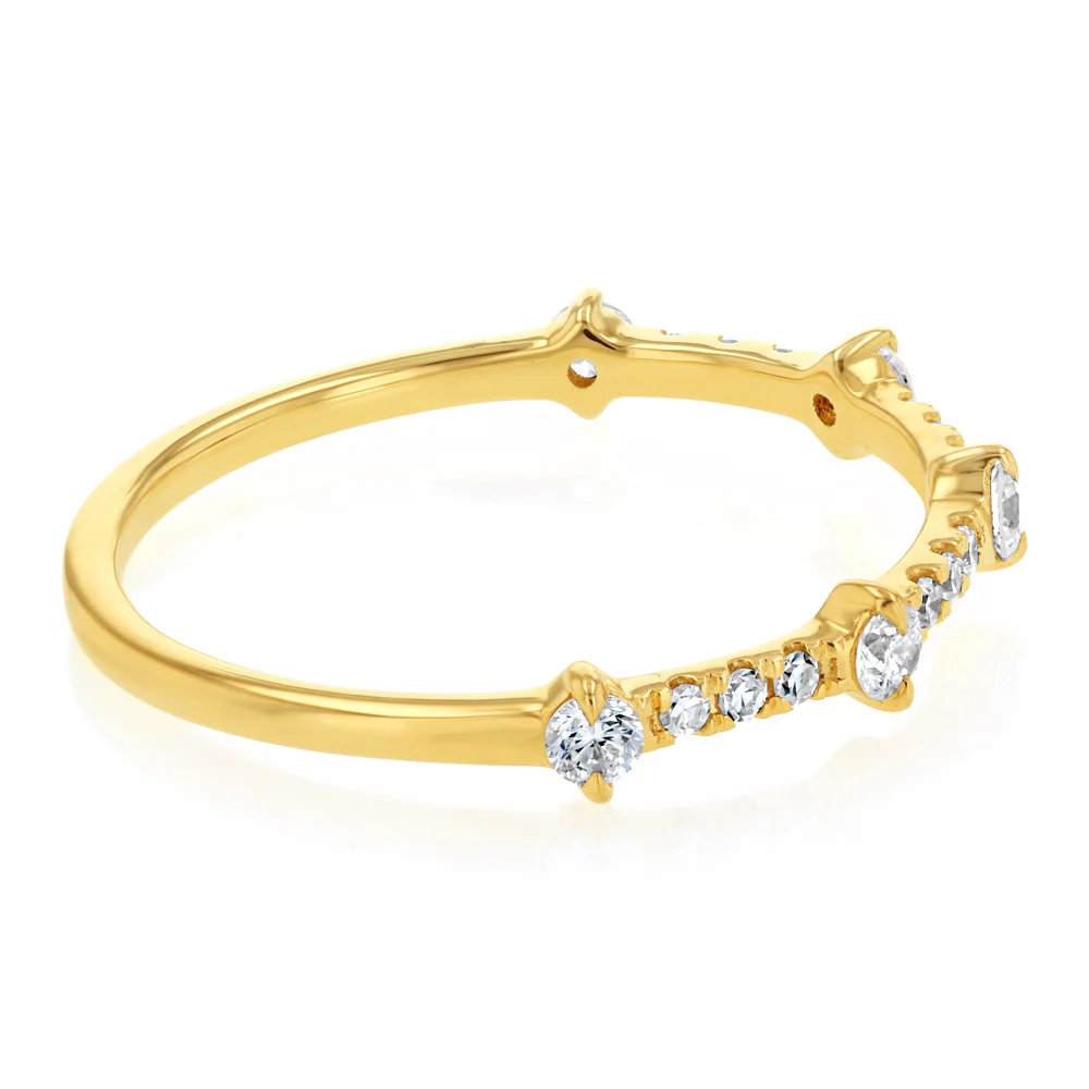 Luminesce Lab Grown 1/4 Carat Diamond Ring in 9ct Yellow Gold - Image 2